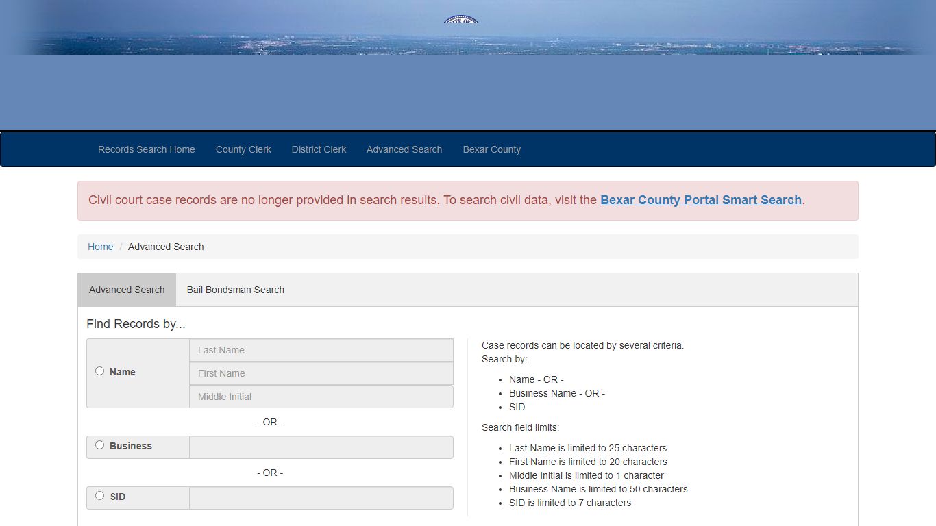 Find Records by... - Bexar County, Texas